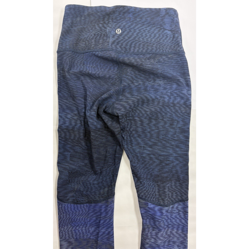Lululemon Womens Athletica Blue and Black Leggings Size 4 Athletic Wear